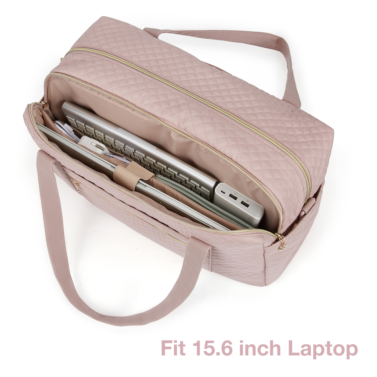 BAGSMART 2 Pcs Women Weekend Bag Carry on lage Men Travel Duffle Bags Large Capacity Overnight Pink Nylon Waterproof Totes