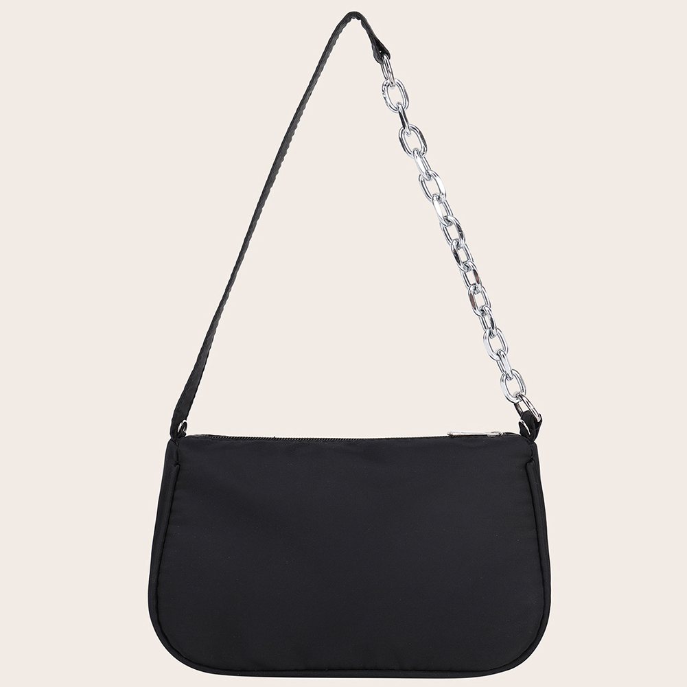 Female Black Nylon Underarm Bags Women Casual Butterfly Chain Shoulder Bag Ladies Japanese and Korean Style Small Handbags