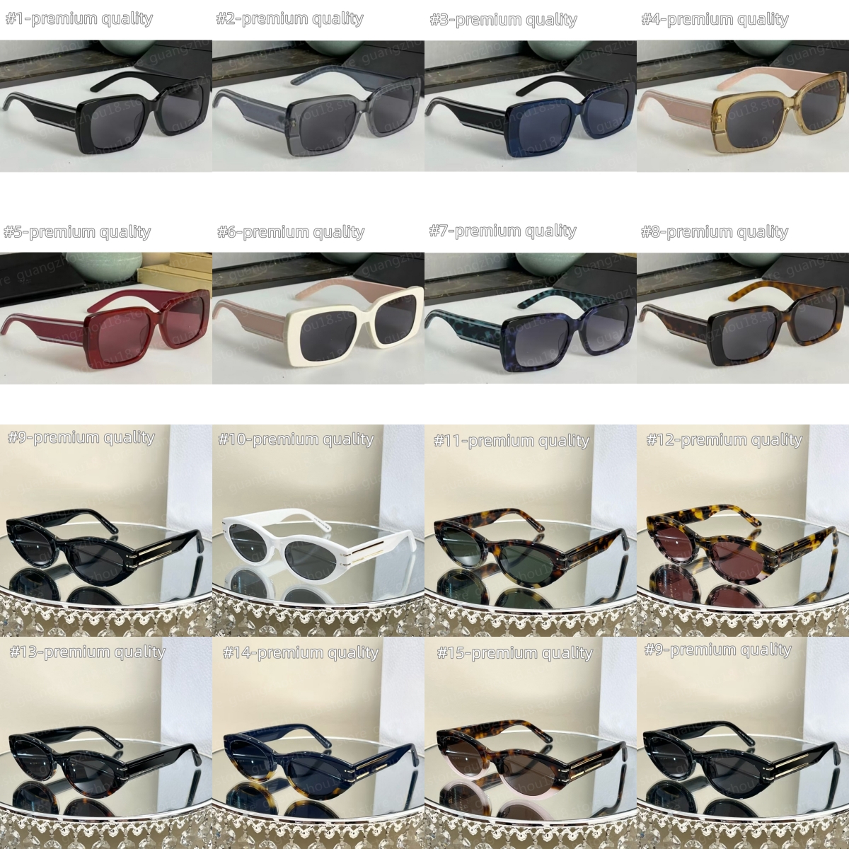 (go off picture not the description) Fashion Designer Premium Sunglasses for Women Men Summer Holiday Beach Glasses Eye Protecting Accessories with Box 24621