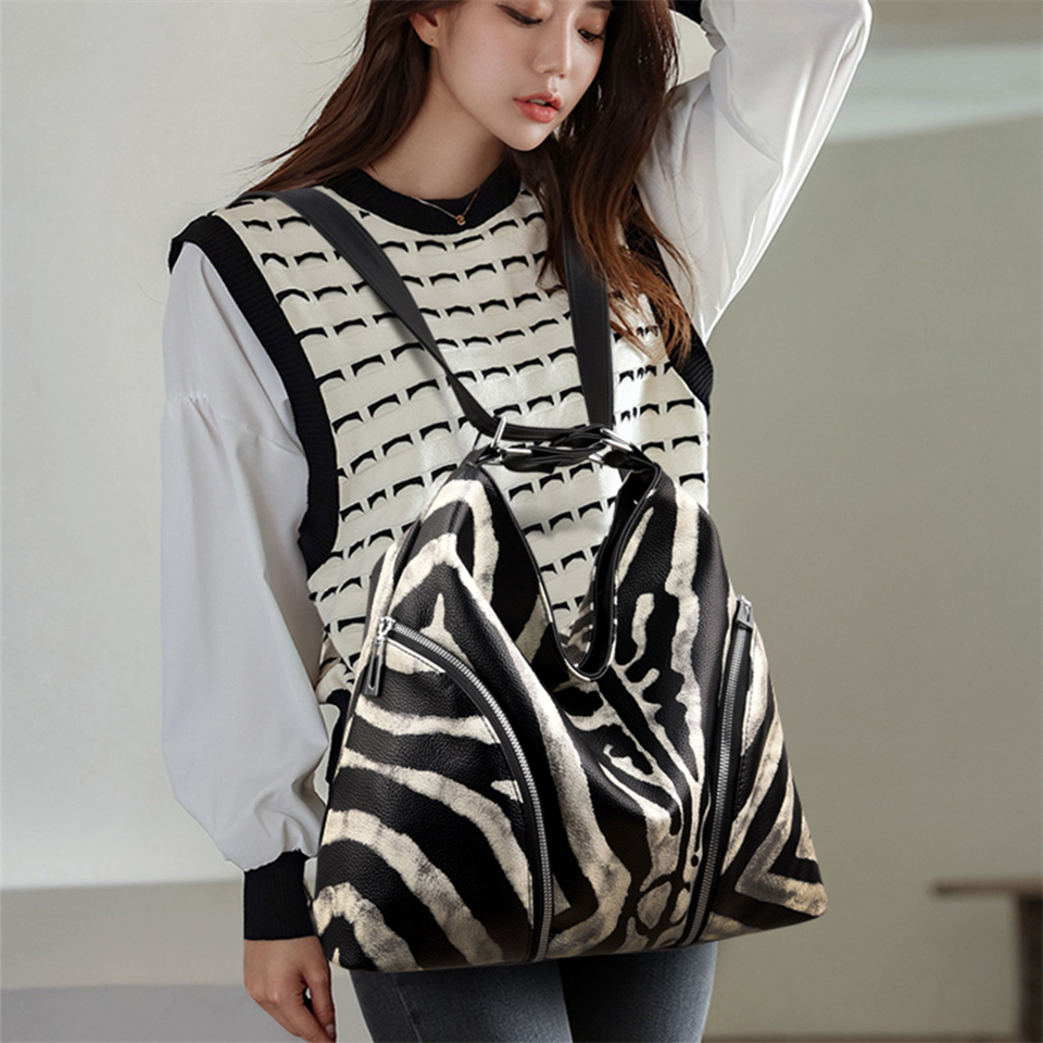 Fashion Zebra Luxury Handbags High Quality Soft Leather Shoulder Crossbody Bags for Women 2023 Multifunctional Messenger Bag Sac