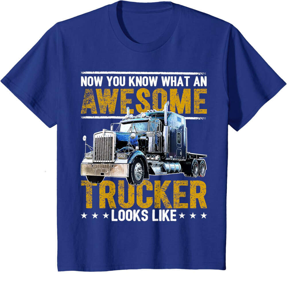 25ss T shirt Mens Awesome Trucker Big Rig Semi-Trailer Truck Driver Gift Men T-Shirt shirts tshirt graphic tee Casual tops summer clothes Short sleeve