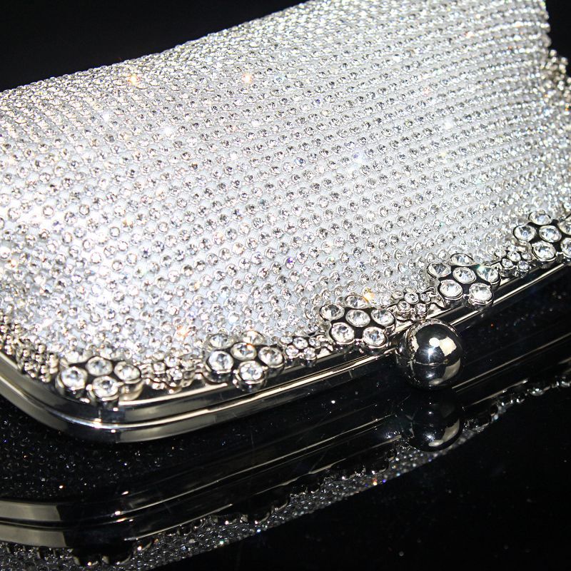Shinny Luxury Clutch Bag Glitter Wedding Evening Bags With Rhinestone Shoulder Bags Small Handbags Hobos Fashion Party Pouch