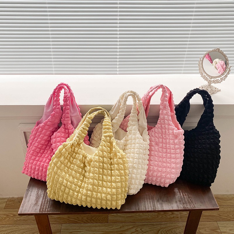 Women Fashion Quilted Shoulder Bag Space Cotton Large Capacity Handbag and Purse For Female Travel Shopping Tote Hobos Bags