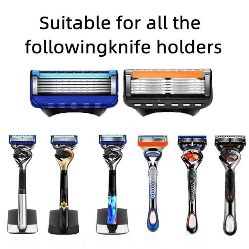 2024 Black/Blue Mens Classic Manual Shaver Retro Washed Shaver Blade Sharp Blade Anti Scratch Five Layer Shaver W240809