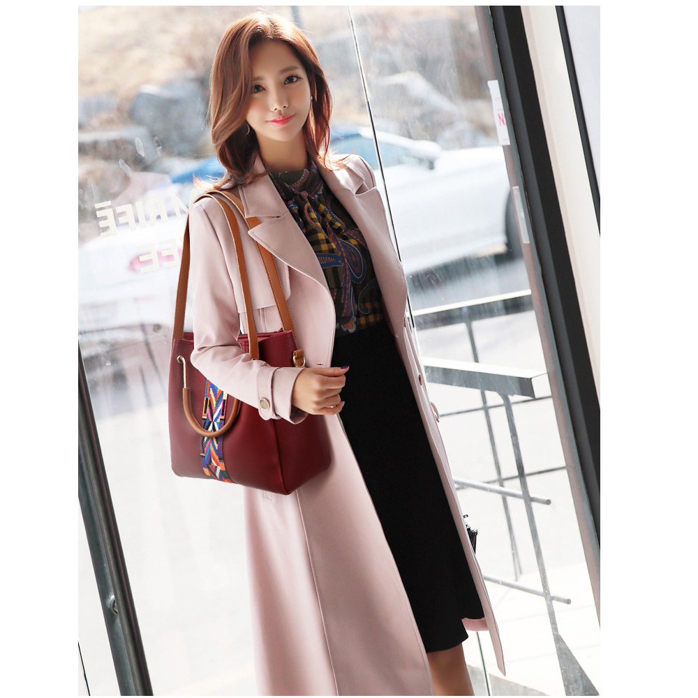 New Fashion Four-piece Casual Tote Fashion Shoulder Bag Lady PU Soft Crossbody Bag Handbags Messenger Bag Bucket Bag