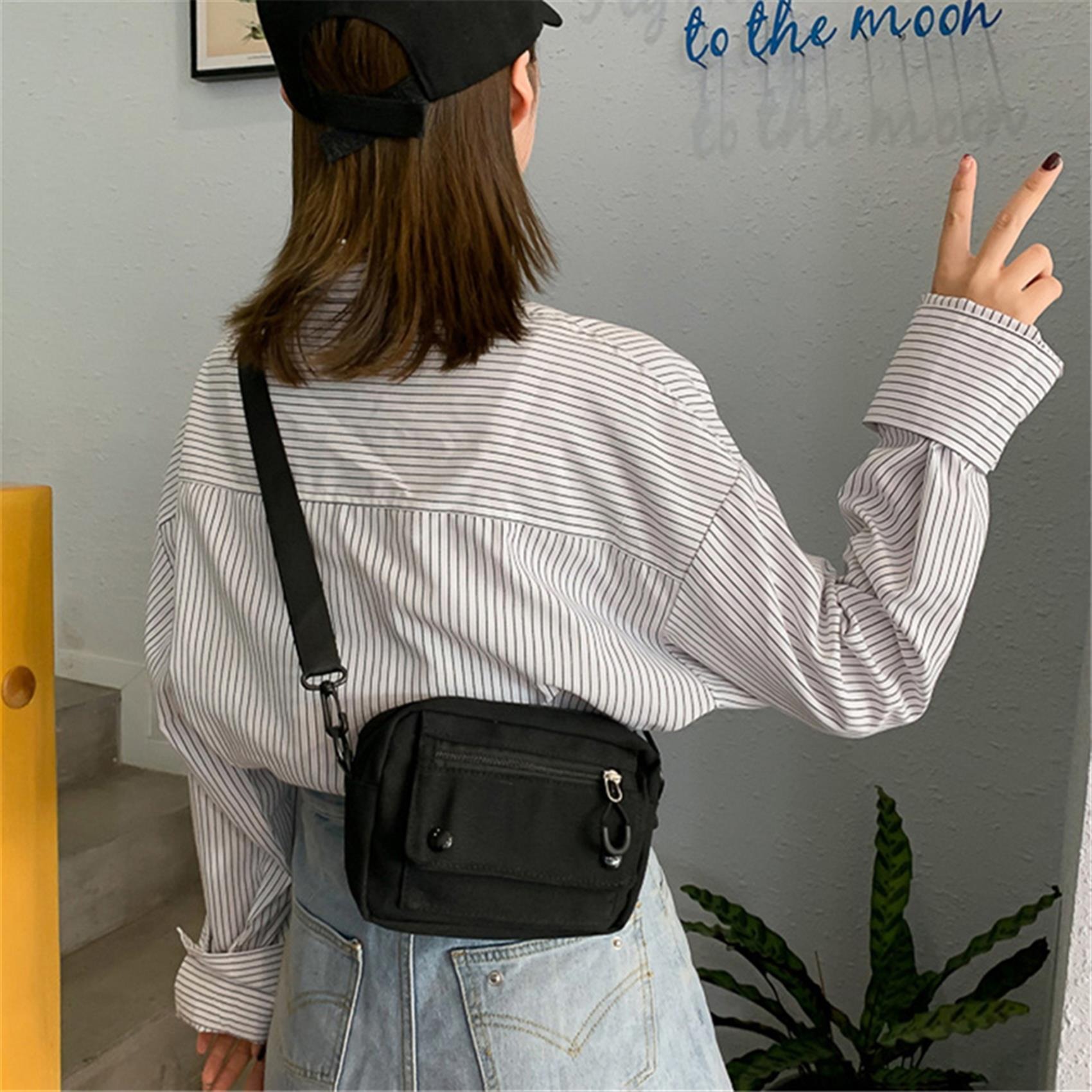 Women Canvas Messenger Bag Youth Ladies Fashion Shoulder Bag Student Large Capacity Female Crossbody Bags Woman Bag Fashion