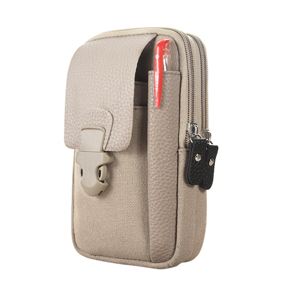 Outdoor Shopping Practical Supplies Canvas Men Waist Belt Bags Business Sports Casual Male Zip Mobile Phone Pouch