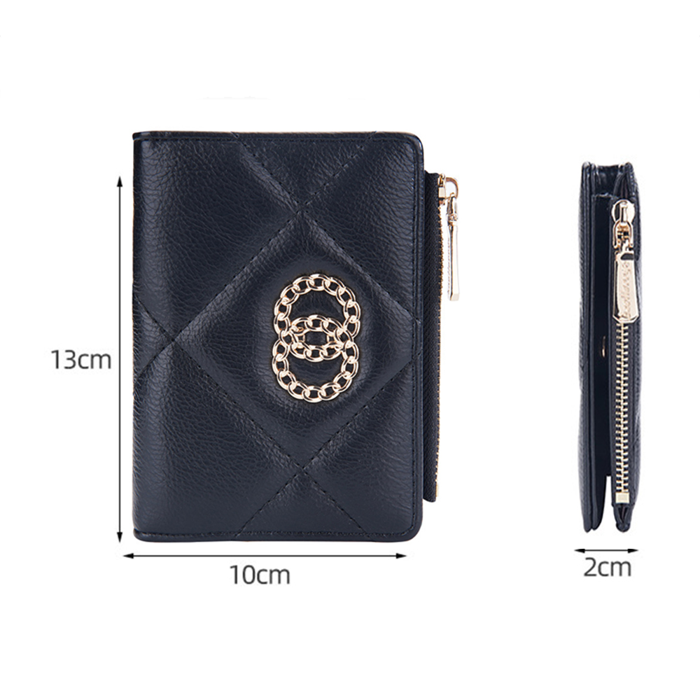 2023 New Women Luxury Brand Wallet Solid ID Holders Fashion Money Purse Zipper Short Small Wallets Multi-Card Bit Women Coin Bag