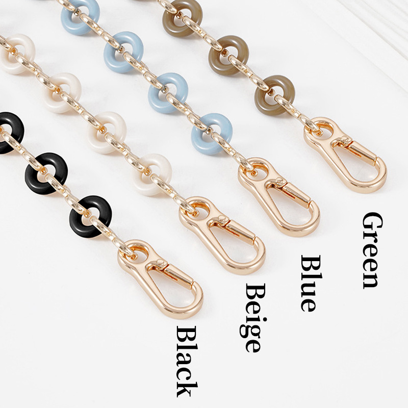 TINBERON 68CM Transformation Underarm Bag Shoulder Metal Resin Donut Chain Strap Handbag Accessories