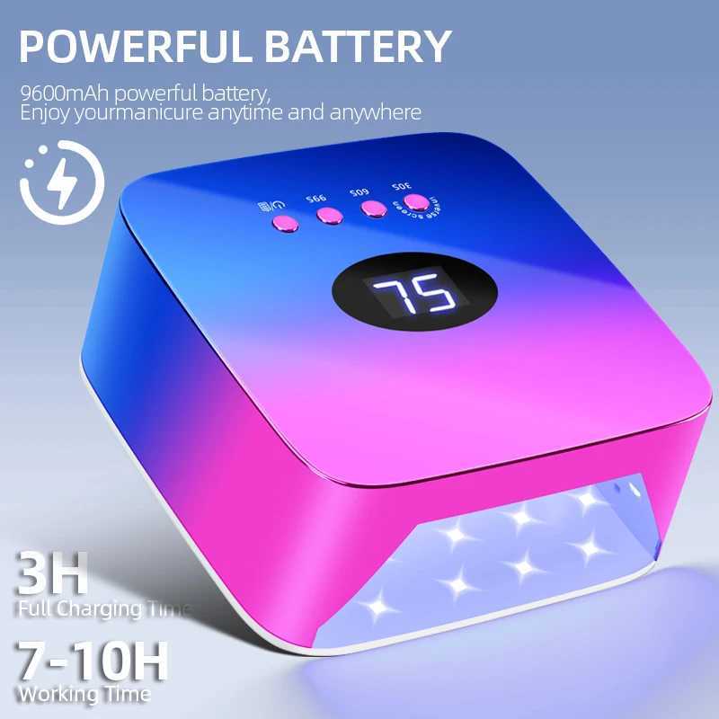 54W Rechargeable Nail Lamp Cordless LED Nail Dryer UV Light for Nails Wireless Gel Polish Dryer Machine With Automatic SensorCL2400806