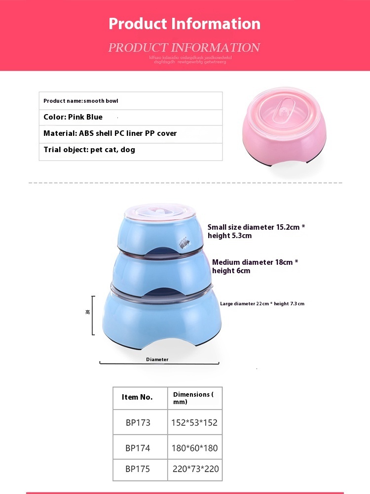 Multipurpose Cat Food & Water Dishes Easy Clean Non-Toxic Dog Bowls