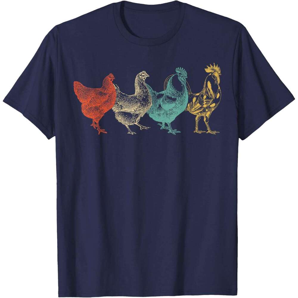 T shirt Mens Chicken Retro Vintage Poultry Farmer Women Men Farm Lover T-Shirt shirts tshirt graphic tee Casual tops summer clothes Short sleeve