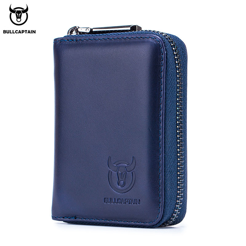 BULLCAPTAIN Real Pickup Card Bag with RFID Function Men's Card Holder Credit Card Business Card ID Card Holder Fashion Card Bag