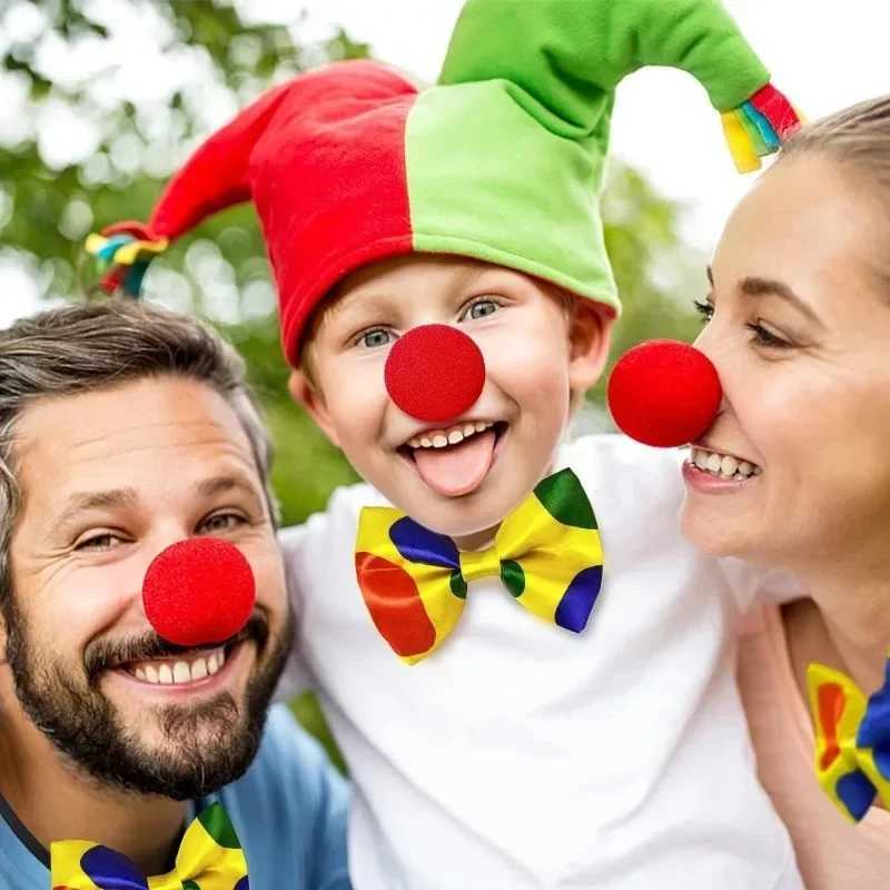 40/5PCS Red Funny Clown Nose Foam Sponge Ball Nose Cosplay Costume Props Circus Performance Halloween Party Decor Supplies Y240801