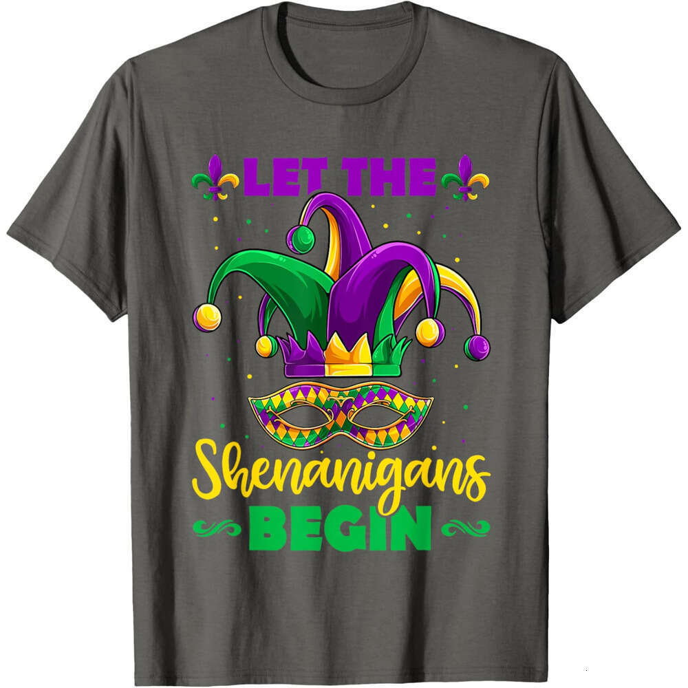 T shirt Mens Let The Shenanigans Begin Mardi Gras Kids Men Women T-Shirt shirts tshirt graphic tee Casual tops summer clothes Short sleeve Free shippi