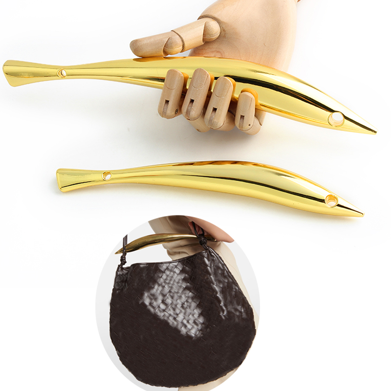 1PC 2 Size 21/27cm Shiny golden toned luxury bag new arrive tote bag handle, Women bag carrying metal top-handle