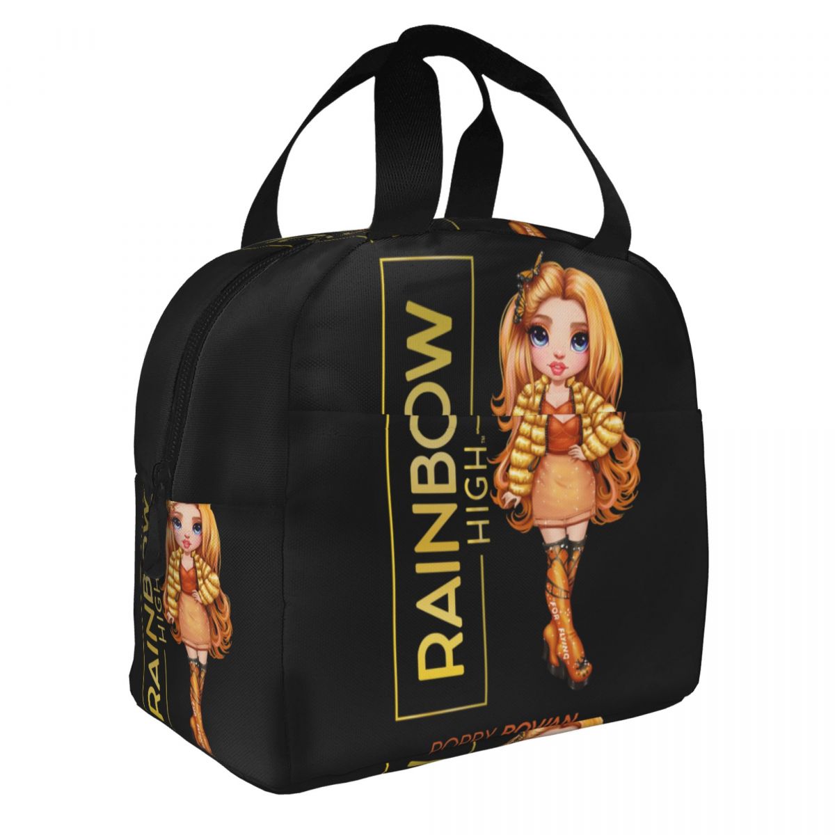 Rainbow High Poppy Rowan Portable Lunch Boxes Women Waterproof Japanese Cartoon Anime Thermal Cooler Food Insulated Lunch Bag