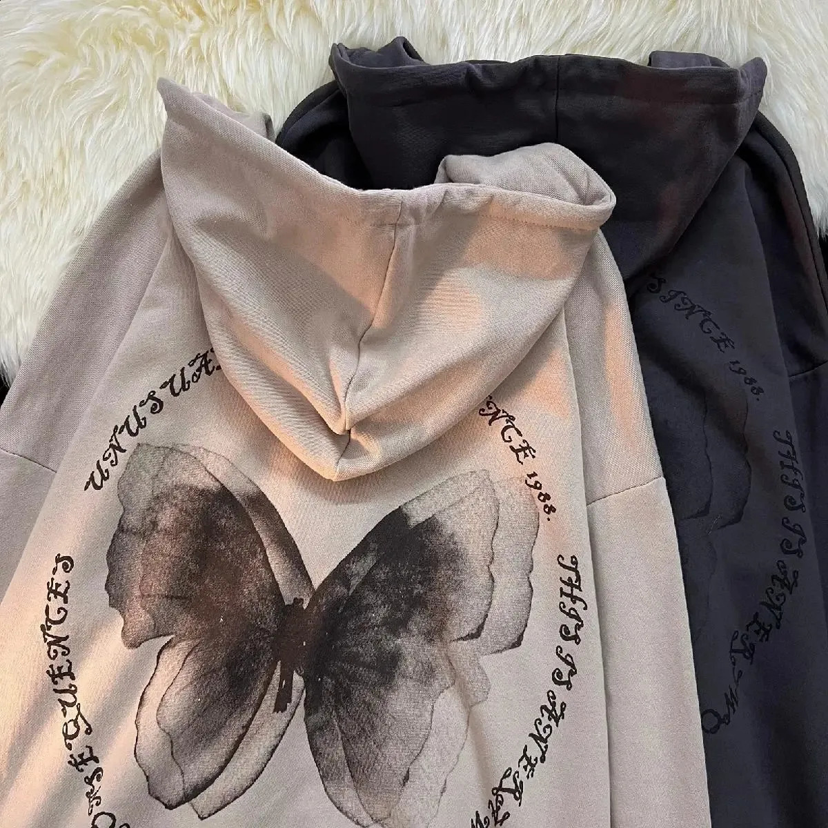 Women Vintage Hoodies Retro Harajuku Hip Hop Jacket High Street Hoodie Casual Loose Sweatshirt Clothes Y2K Tops 240812
