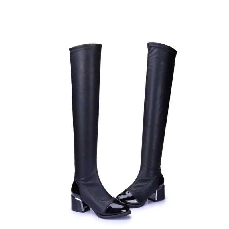 High Quality Warm boots for autumn and winter with Cott knee warmers and high Lg boots versatile and sexy high heels for women Fi casual T241206