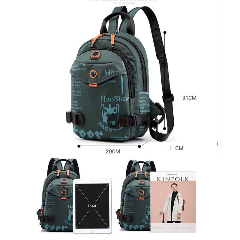 Crossbody Bags for Men Messenger Chest Bag Pack Casual Bag Waterproof Nylon Single Shoulder Strap Pack 2019 New Fashion