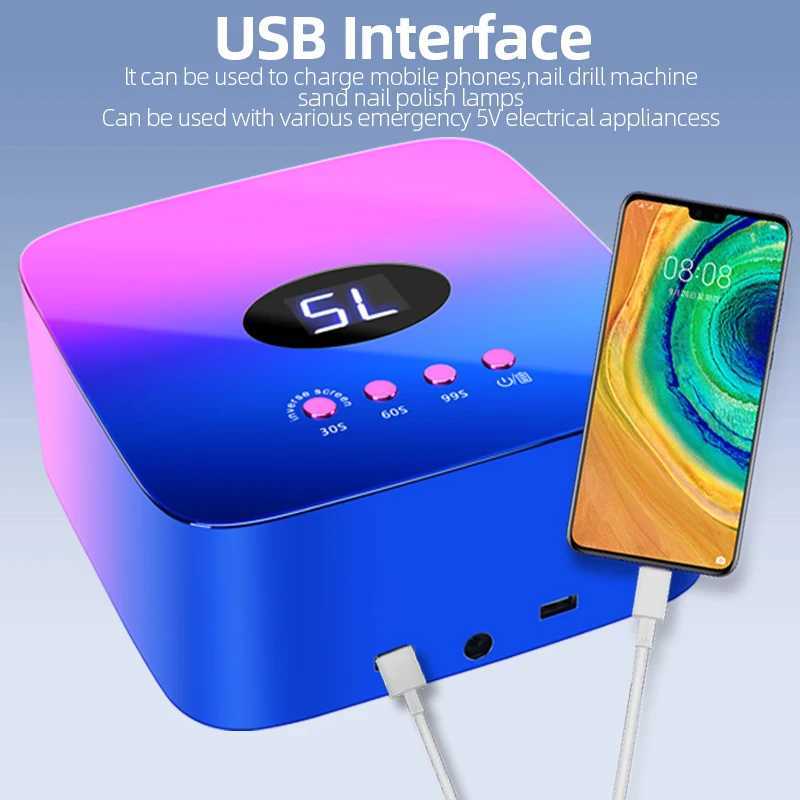 54W Rechargeable Nail Lamp Cordless LED Nail Dryer UV Light for Nails Wireless Gel Polish Dryer Machine With Automatic SensorCL2400806