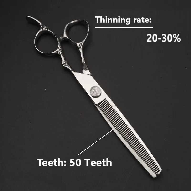 New Arrival 7.5-inch professional hair cutting kit rose pattern hair cutting list hair cutting shop styling tools Z241213