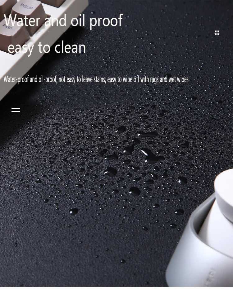 white mousepad Portable Mouse pad large Gaming Waterproof Non-slip PU Leather Suede Desk Mat Computer Keyboard desk pad MatsM240802