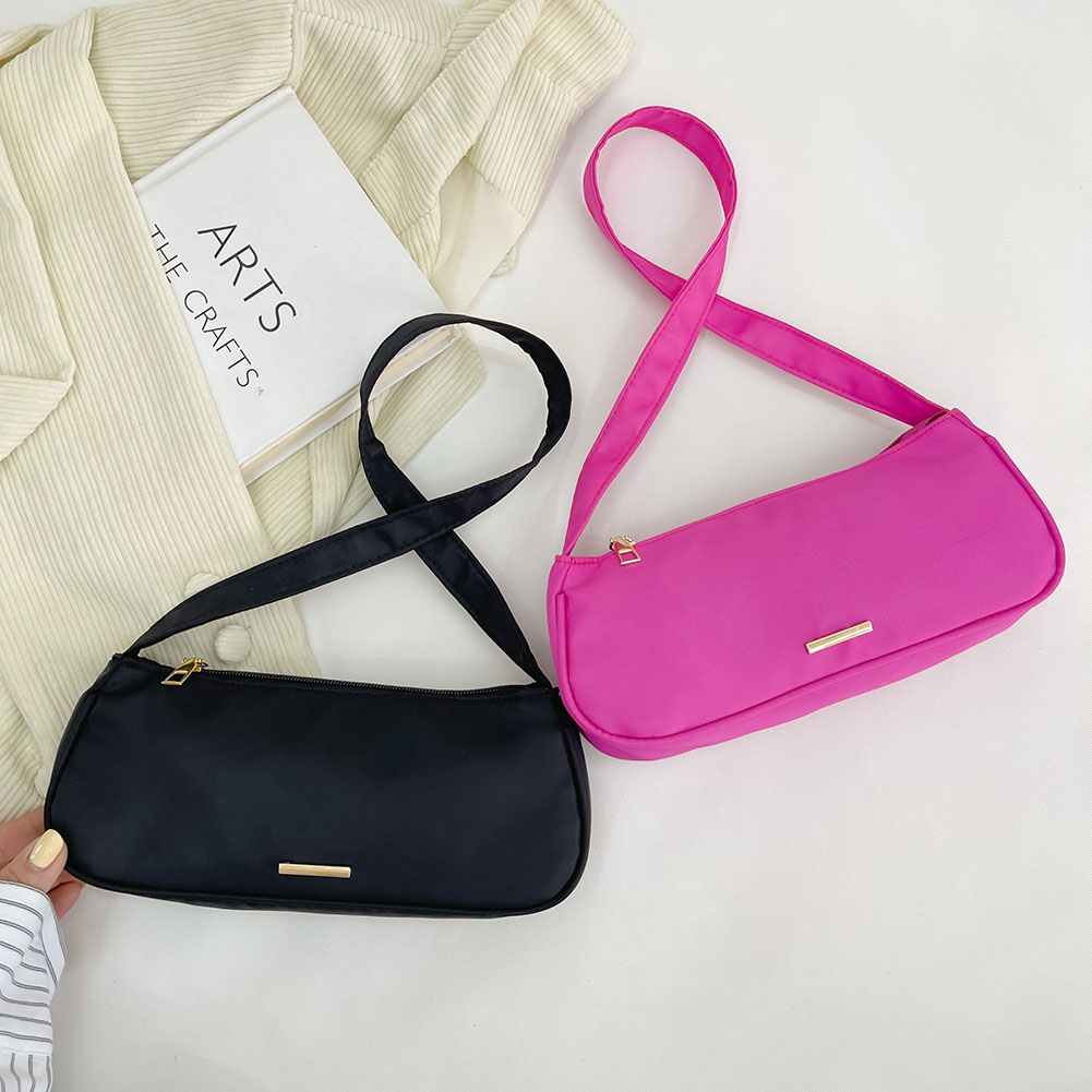 Creative Women Handbag Nylon Simple Underarm Shoulder Bags Purse Students Simple Bags for Girls Birthday Gifts