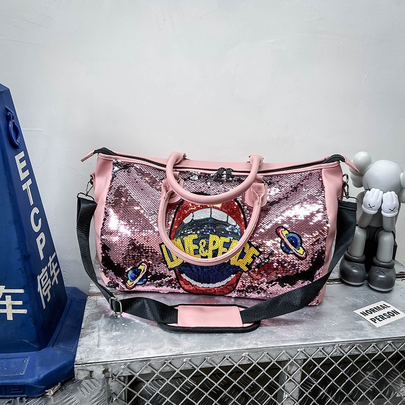 2025 new Sequins Fashion Packing Bags Wholesale Duffle Lage Girls Travel Organizer Outdoor Sports Weekend Bag