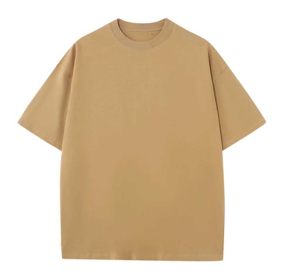 230g Oversized Heavyweight T Shirt For Men Summer Short Sleeve Tee 100% Cotton Plain Top Casual Mens Clothing 9.9ozM240731