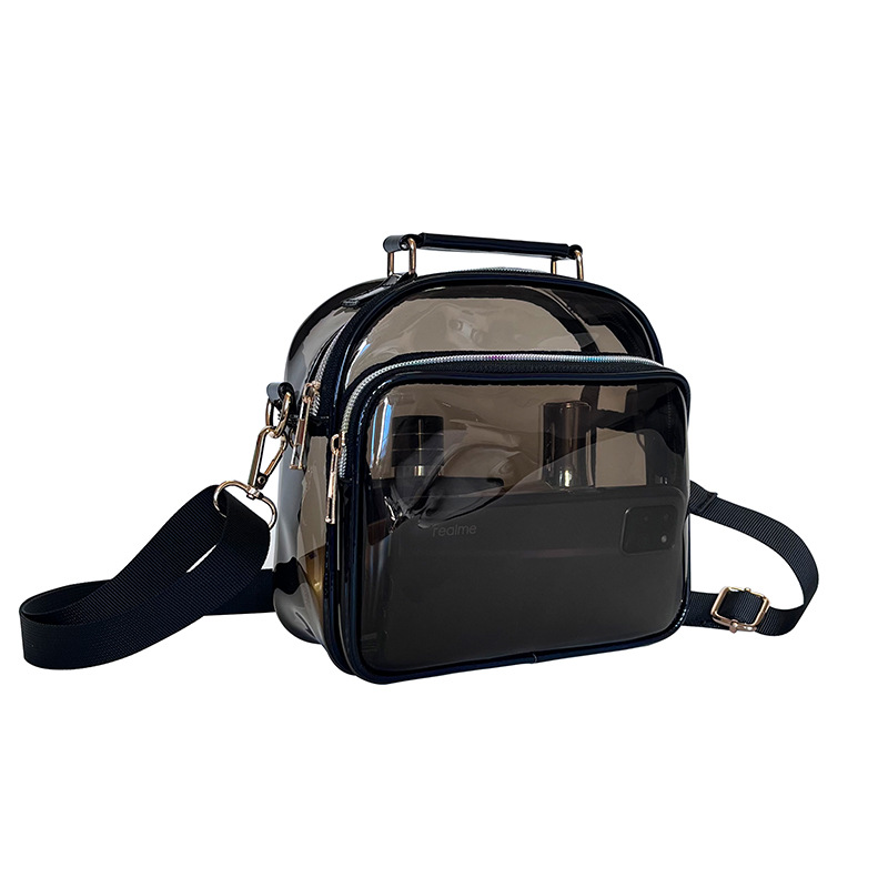 Transparent Bag Fashion Jelly Handbag Women Pvc Shoulder Bag Personalized Versatile Cross-body Sequin Color Purses and Handbags