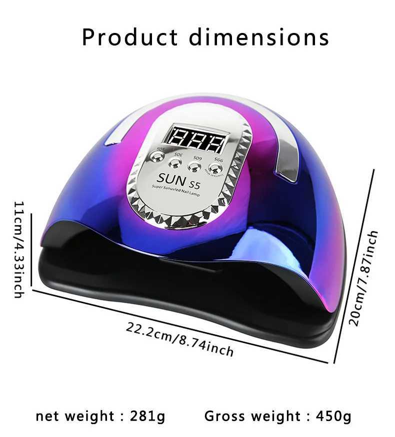 MAX UV LED Nail Lamp for Manicure Gel Polish Drying Machine with Large LCD Touch 66LEDS Smart Nail Dryer Sun S5CL2400806