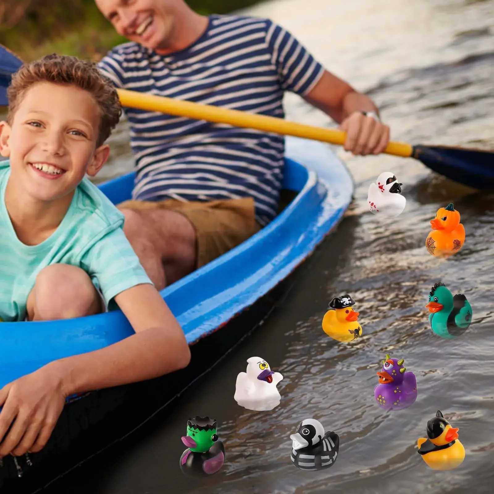 Halloween Gift Rubber Duck Party Favors Squeaky Water Playing Toy Desktop Decoration Halloween Happy Party Supplies Y240801