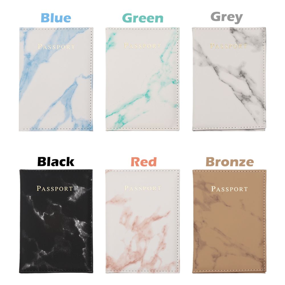 Fashion Cute Marble Pattern Passport Cover Women PU Leather Women Travel Passport Holder Designer Covers on The Passport