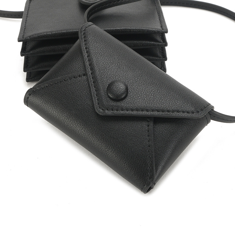 New Mini Coin Purse Leather Envelope Armpit Retro Belt Genuine Pickup Bag