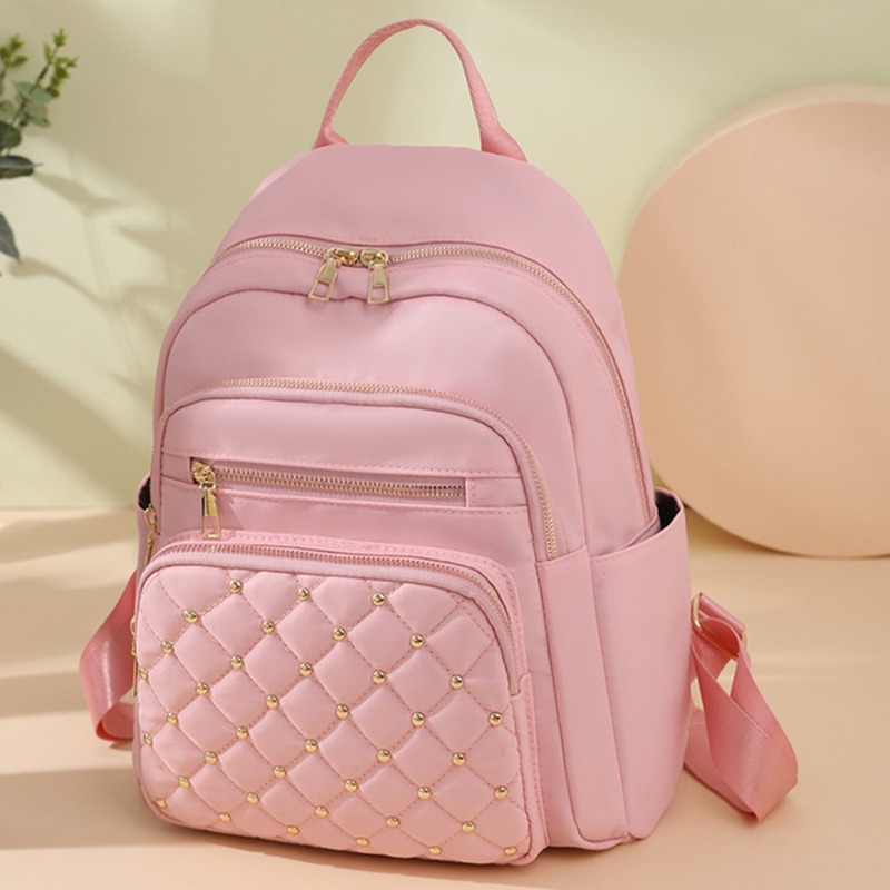 2024 New Classic Vintage Backpack Nylon Backpack Women Travel Bag Casual Solid School Bag Girl High Capacity College Backpack