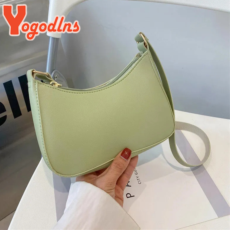 Fashion Shoulder Bag For Women Casual Solid Color Armpit Bag High Quality Underarm Bag Trendy New Lady Handbag Bolsa