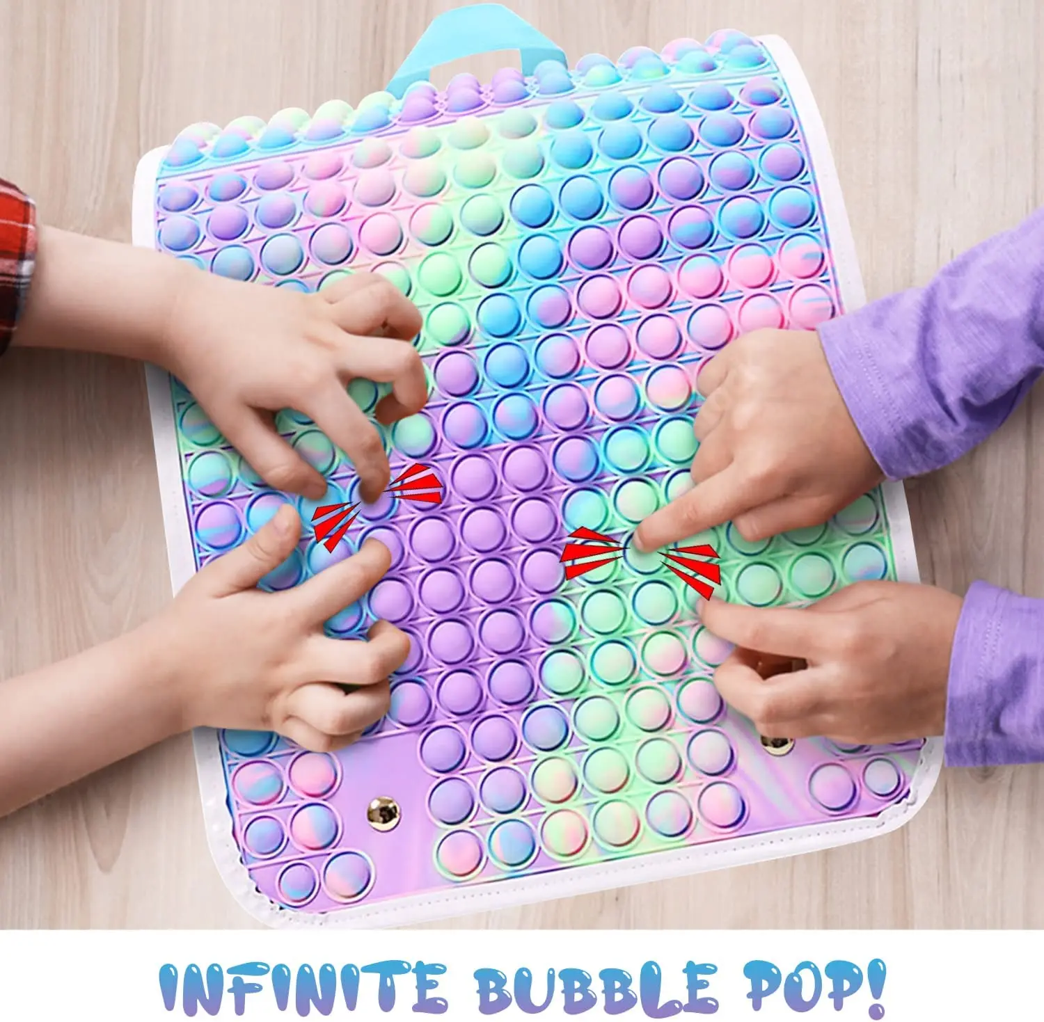 Rainbow Pop School New Fidget Backpack Quality For Kids Teenagers Girls & Boys Adjustable Waterproof Book Bags ADHD Anxiety Relief
