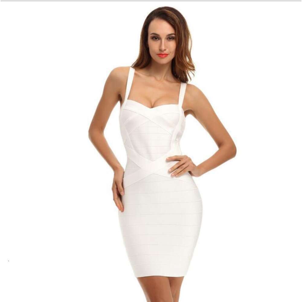 24 Summer New Style Strap Waist Tight Elastic Bandage Dress Strap Skirt Fashion Short Skirt Womens Wear