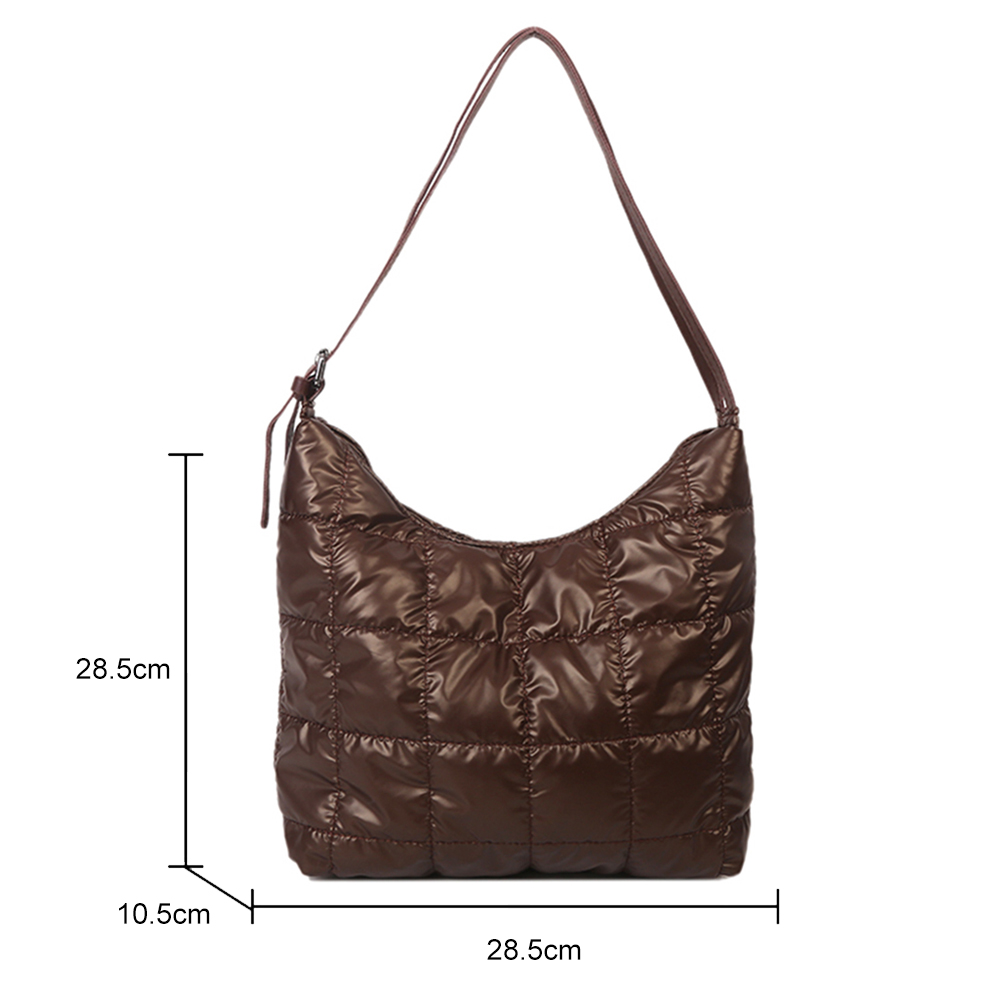 Winter Quilted Cotton Women's Shoulder Bag Large Capacity Casual Tote Bags Soft Handbags Ladies Underarm Bag Purses and Handbags