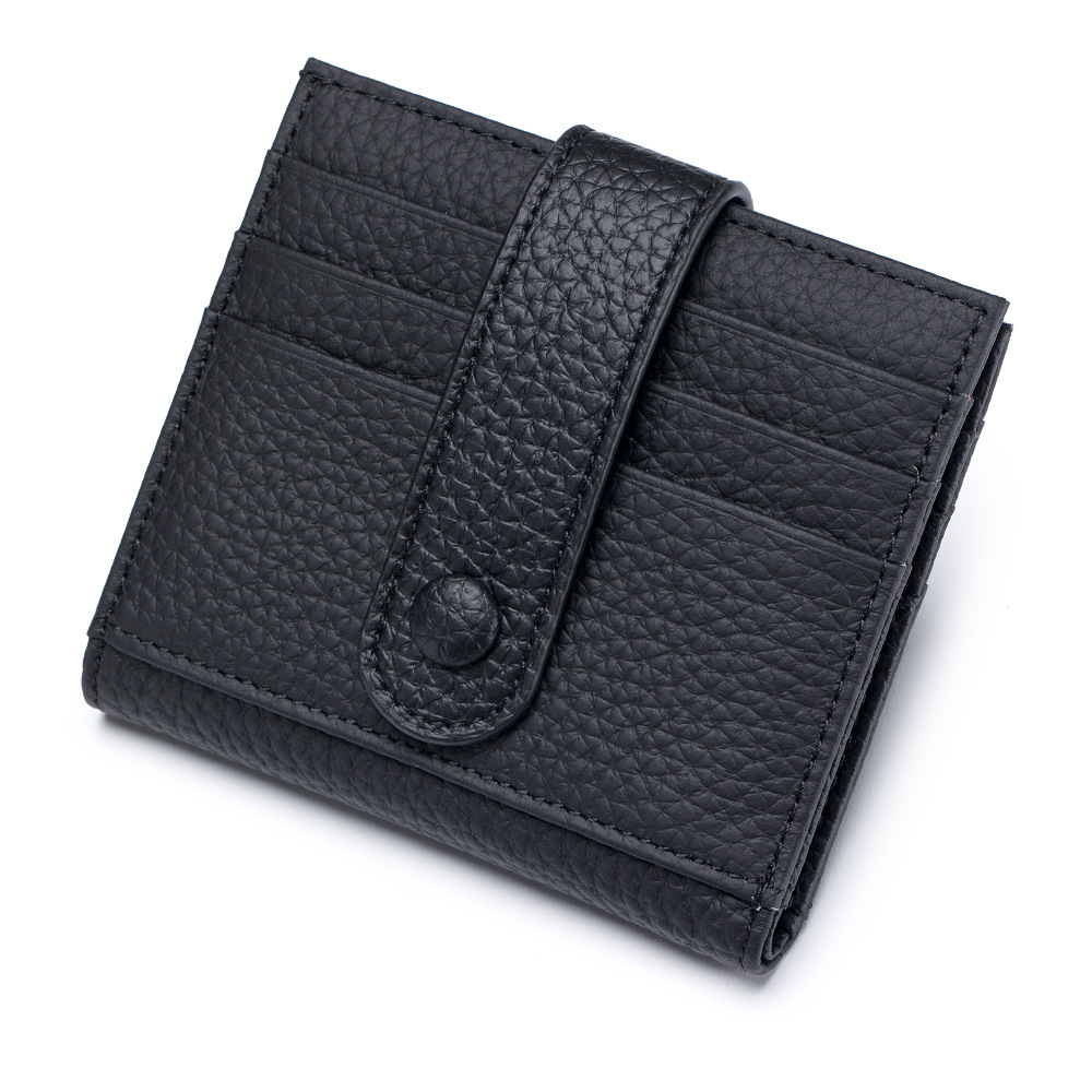 Ultra-thin Genuine Leather Female Wallets Multifunction Small Soft Cowhide Coin Purse Card Holder Money Bag For Men Women