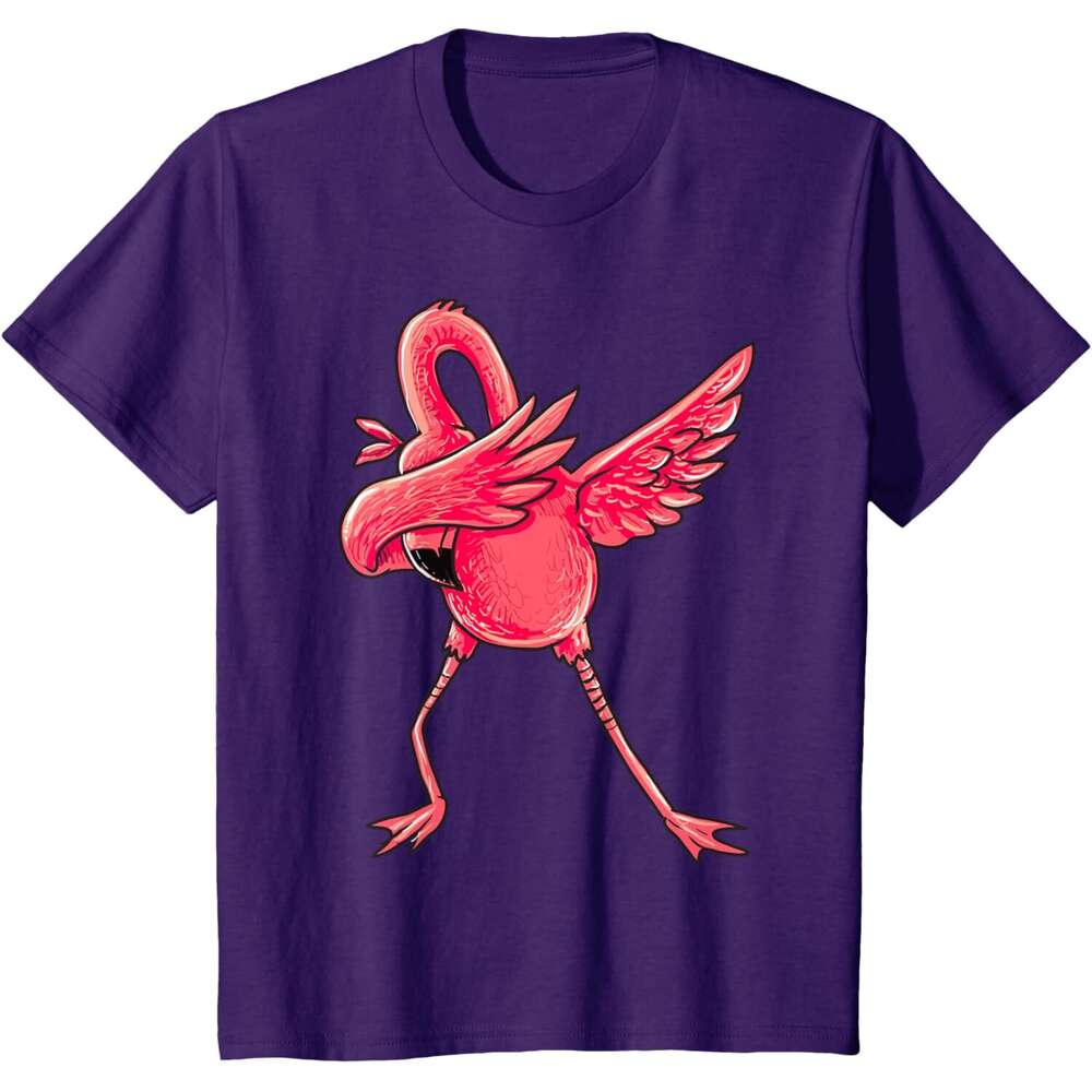 T shirt Mens Dabbing Flamingo Shirt Men Women Boys Girls Dab Dance Gifts T-Shirt shirts tshirt graphic tee Casual tops summer clothes Short sleeve Fre