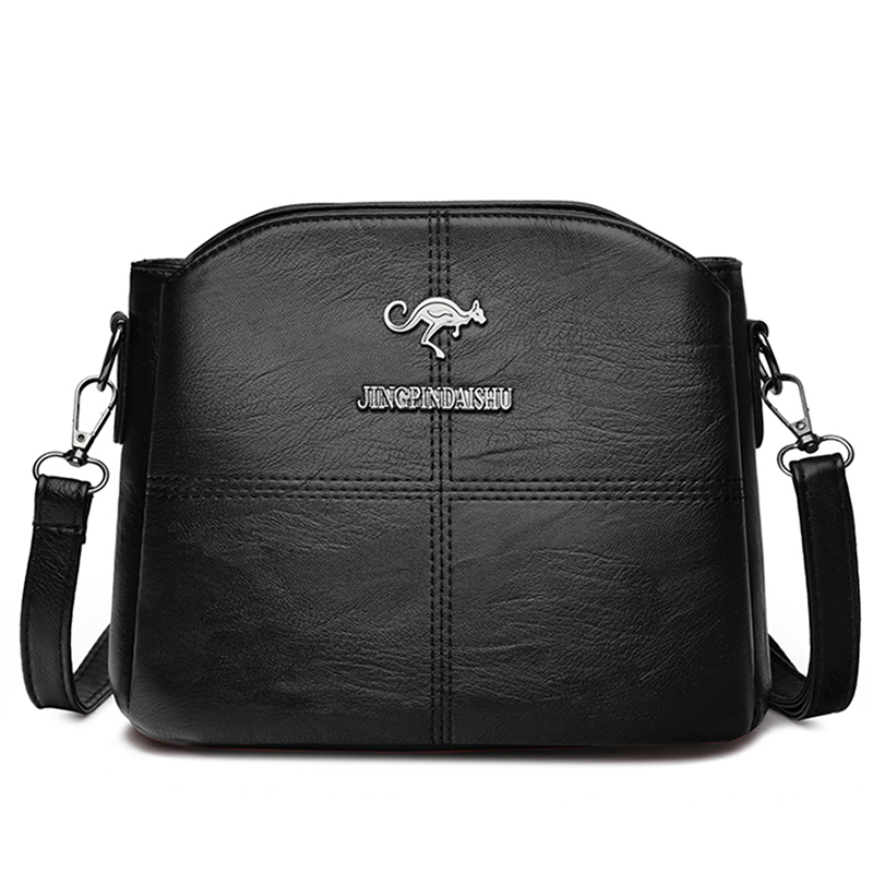 Soft PU Leather Small Crossbody Bags for Women Handbag Purse Multi-Pocket Messenger Bag Designer Casual Shoulder 3 Layers Bolsos