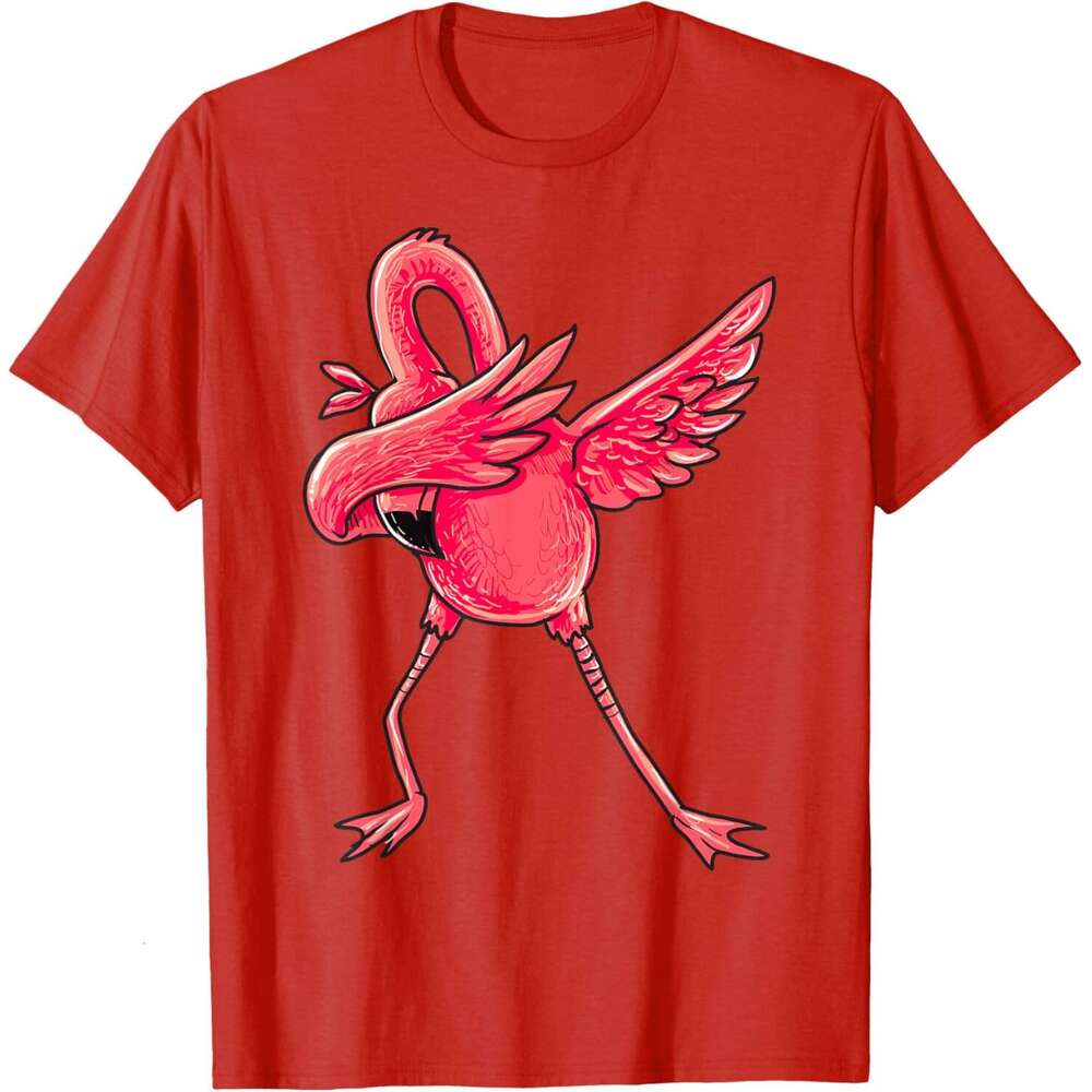 T shirt Mens Dabbing Flamingo Shirt Men Women Boys Girls Dab Dance Gifts T-Shirt shirts tshirt graphic tee Casual tops summer clothes Short sleeve Fre