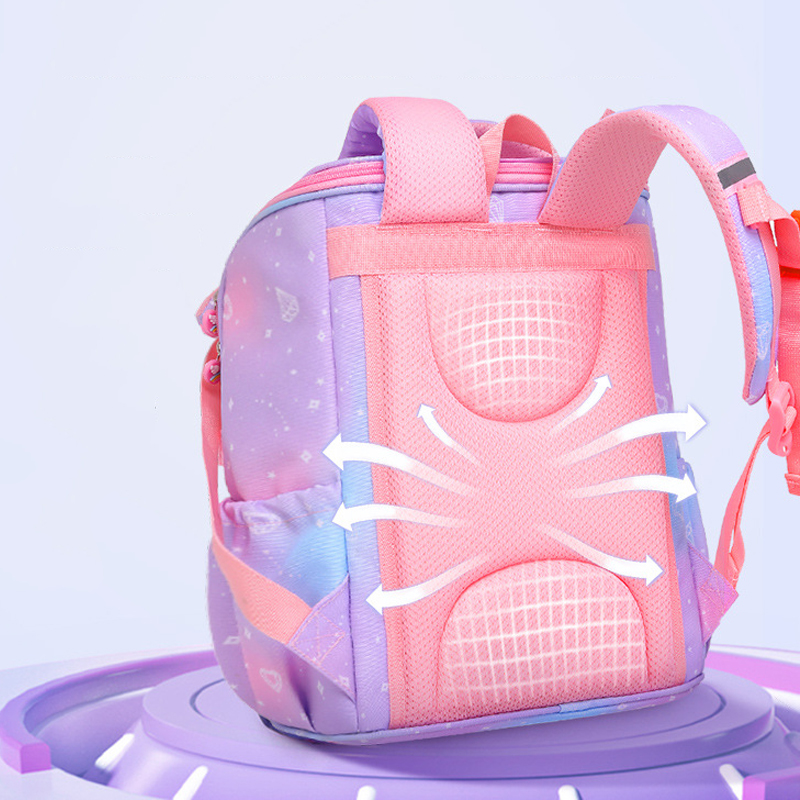 New 1-5 Grade Primary Orthopedic School Backpack For Girls 3D Cartoon kawaii Unicorn School Bag Kids Schoolbag Mochila Infantil