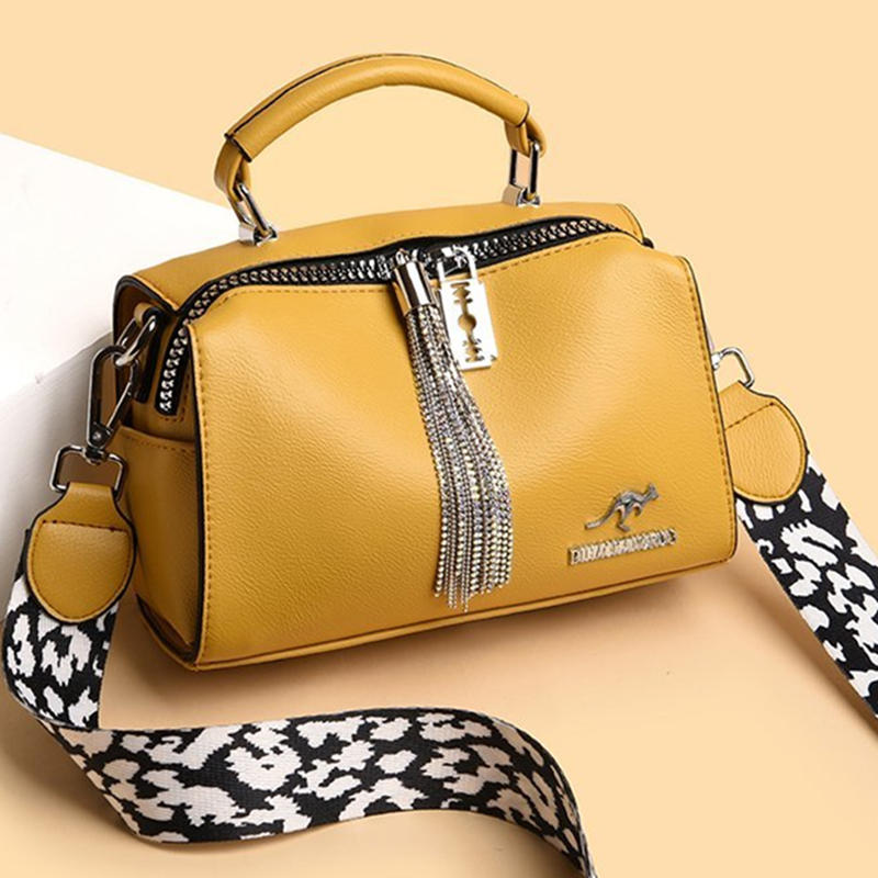 Fashion Tassel PU Leather Women Handbag Designer Women Shoulder Bag High Quality Ladies Crossbody Bag Luxury Female Tote Bag