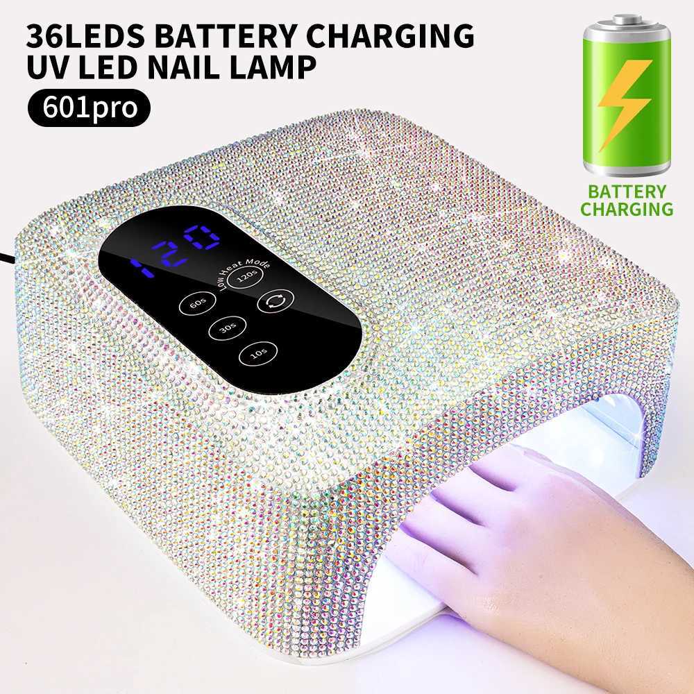 Professional Rechargeable UV LED Nail Lamp Cordless With Diamonds Design UV Dryer Machine for Nails Gel Polish Lamp for ManicureCL2400806