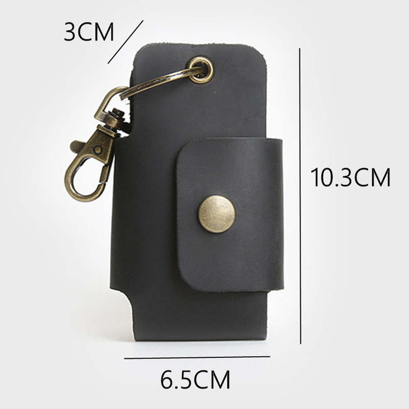 Leather Key Holder DIY Car Key Wallet Smart Keychain Key Organizer Unisex Solid Folder Keys Wallet Chain Purse Shape Housekeeper