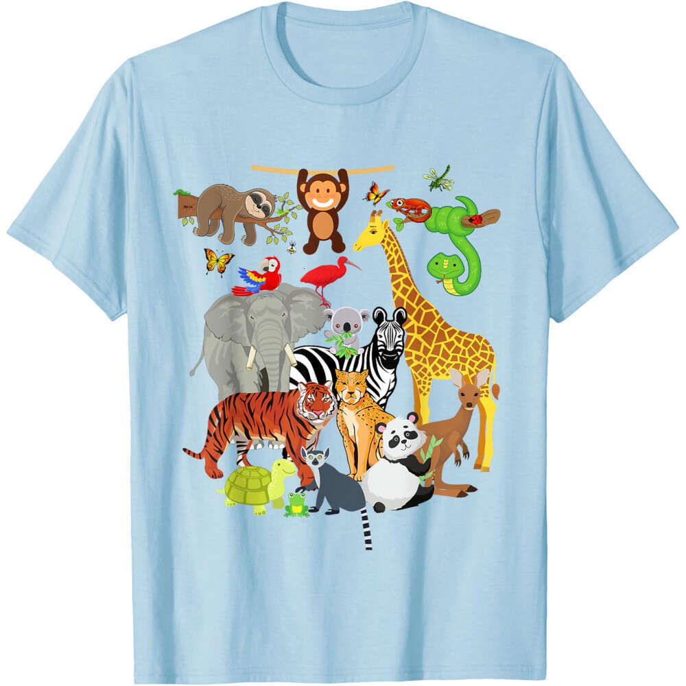 T shirt Mens Wildlife Birthday Party Zoo Day 26 Animals T-Shirt shirts tshirt graphic tee Casual tops summer clothes Short sleeve Free shipping
