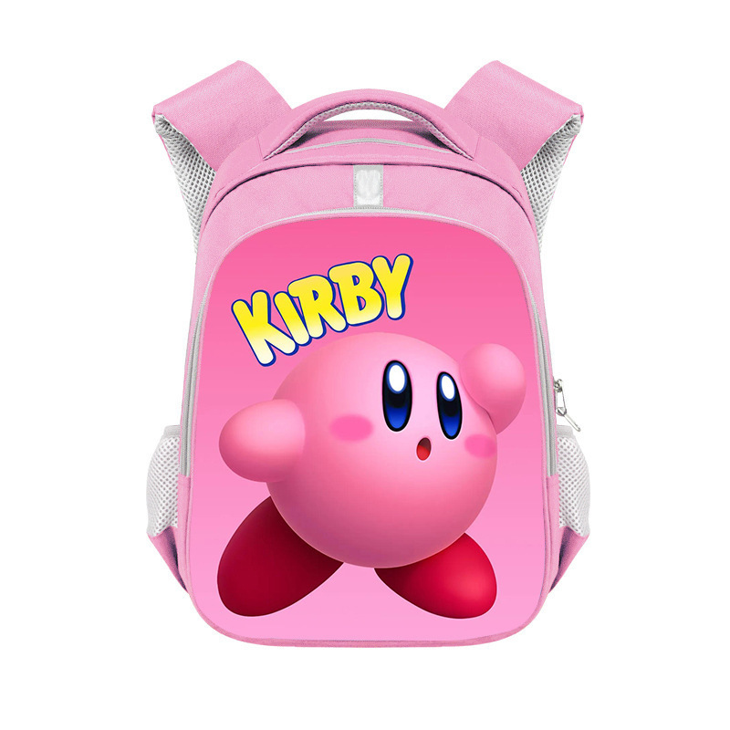 Anime Kirby Kawaii Backpack Cartoon Backpack Kindergarten Backpack Pink Cute Backpack Creative Student Schoolbag Birthday Gift